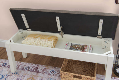 Jane Fabric Storage Dining Bench - Taupe|Banc de salle à manger Jane en tissu avec rangement - taupe