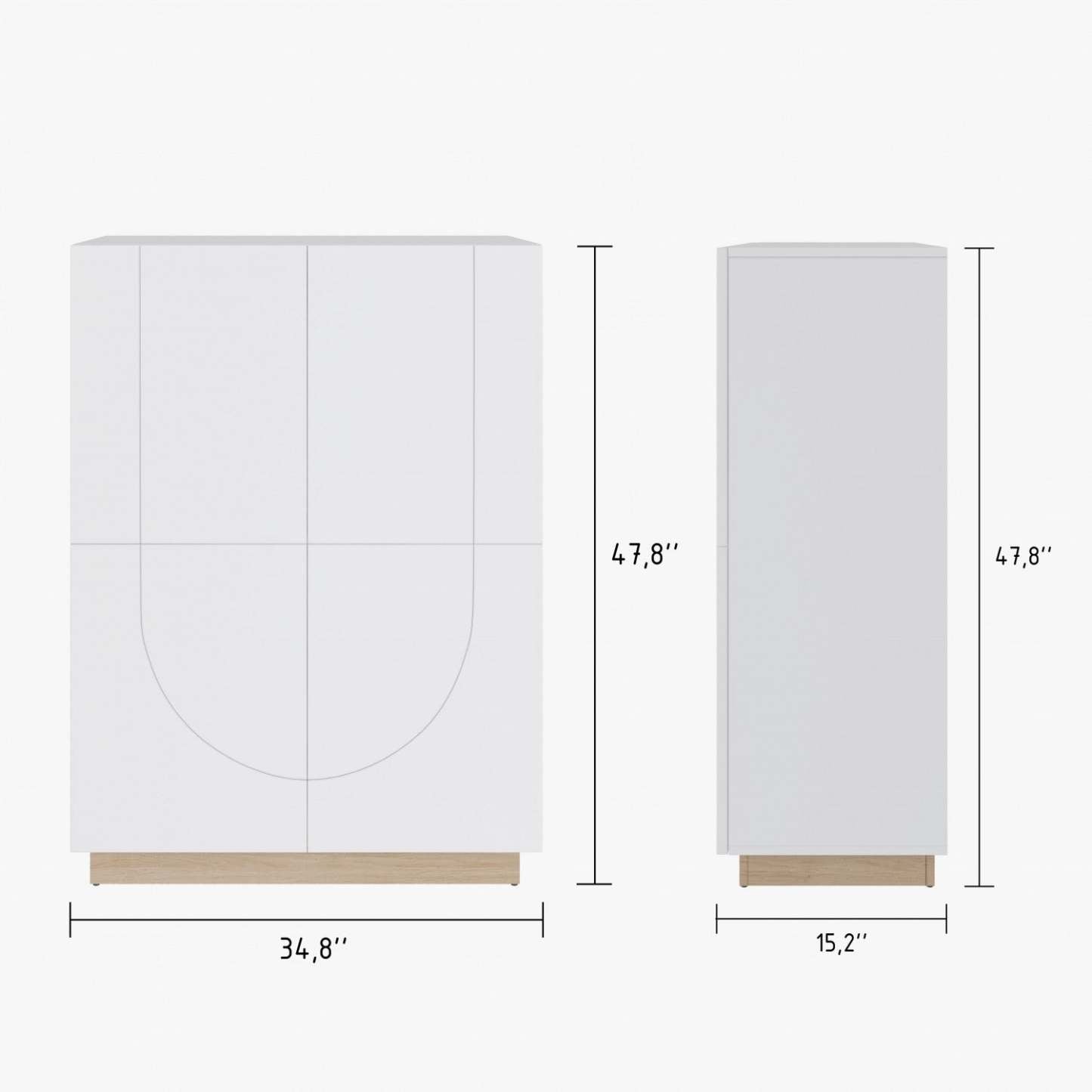 Nordika Nauraa High-Buffet Accent Cabinet - Blanc|Buffet d'appoint haut Nauraa Nordika - blanc