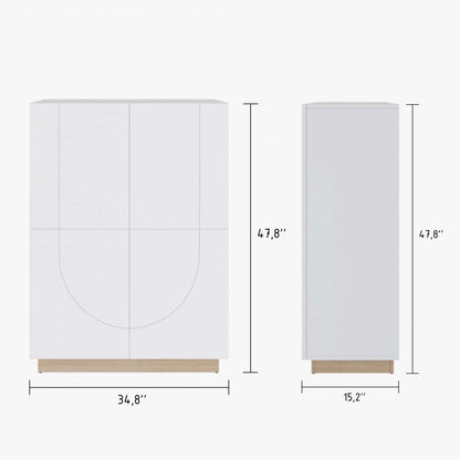 Nordika Nauraa High-Buffet Accent Cabinet - Blanc|Buffet d'appoint haut Nauraa Nordika - blanc