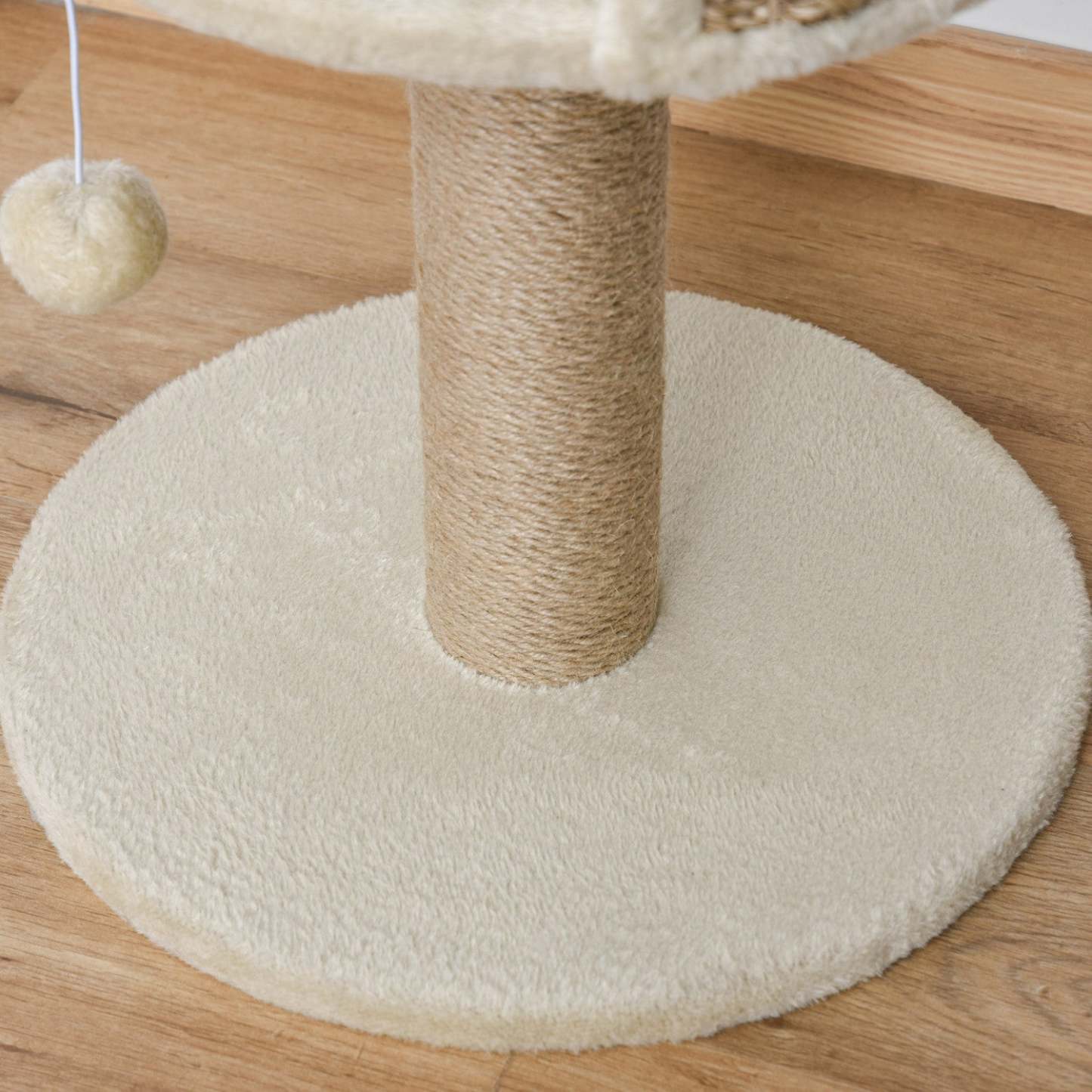Pawhut Petit Arbre À Chat Avec Griffoir, Perchoir, Boule De Jouet, Tour De Chat Pour Chats D'intérieur - 16 X 16 X