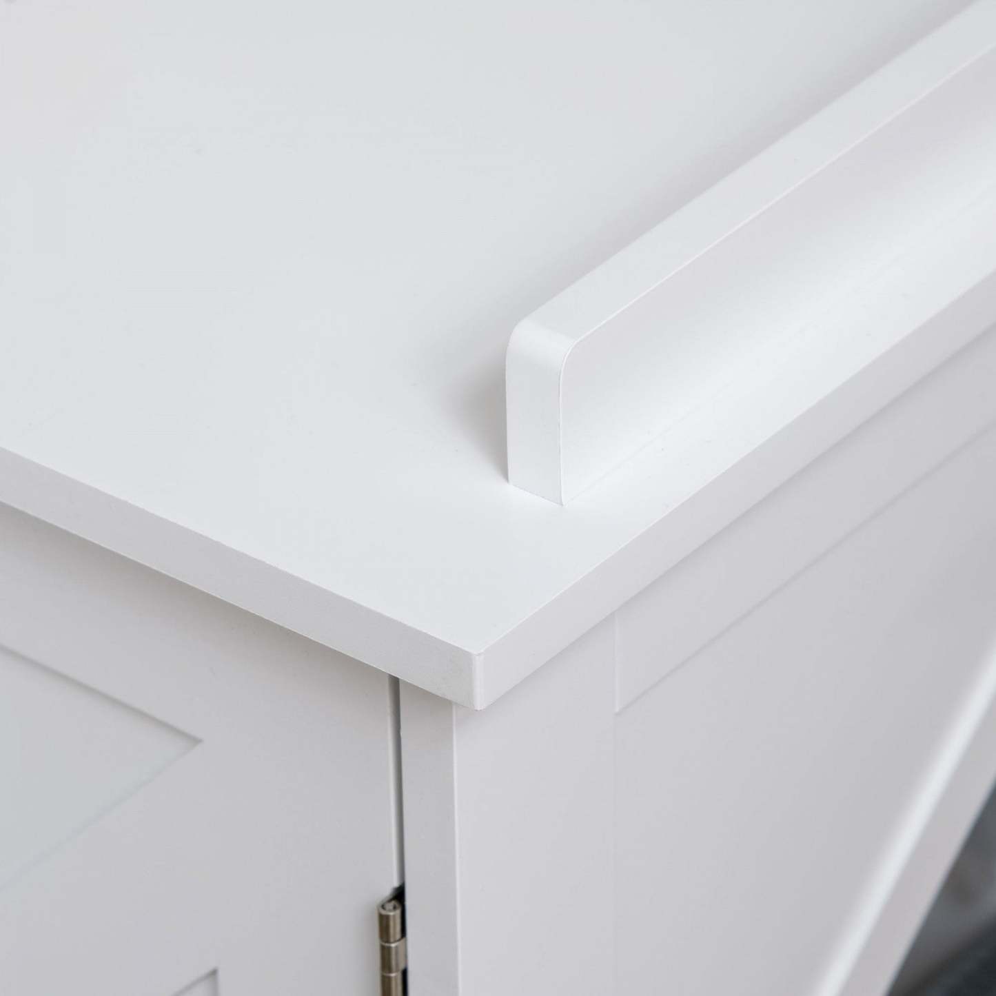 Pawhut Litière Cachée Enclos De Litière Meubles De Toilette Pour Chats Avec Rangement, Diviseur Réglable, Maison Pour Animaux Intérieure