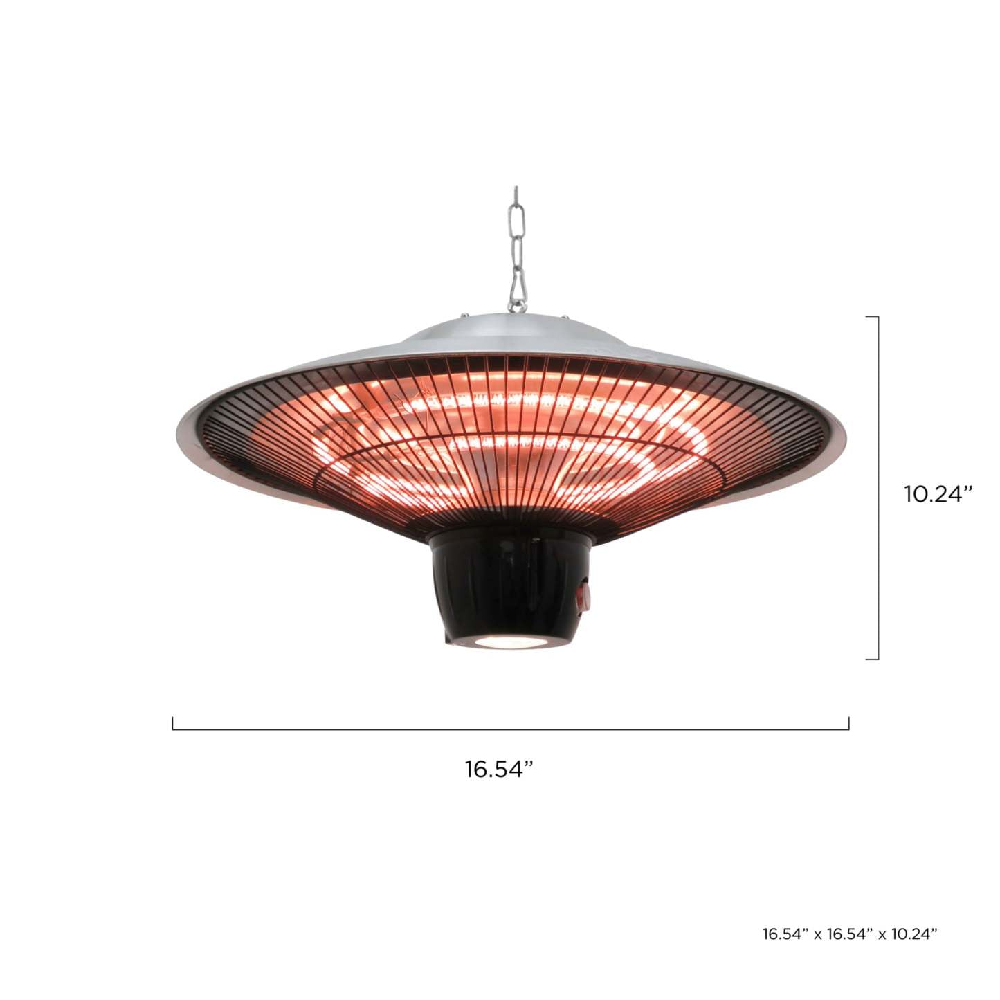 Chauffe-terrasse suspendu électrique infrarouge LED Westinghouse - WES31-1544|Radiateur de terrasse électrique suspendu à DEL et à infrarouge Westinghouse - WES31-1544