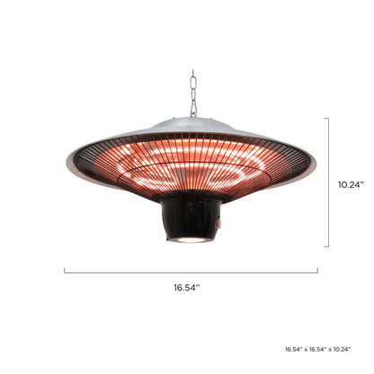 Chauffe-terrasse suspendu électrique infrarouge LED Westinghouse - WES31-1544|Radiateur de terrasse électrique suspendu à DEL et à infrarouge Westinghouse - WES31-1544