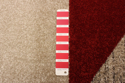 Tapis Hadley gris/rouge 2,39 m x 3,10 m | D26VTUU1