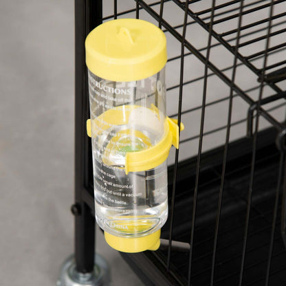 Pawhut Cage Métallique 4 Niveaux Pour Petits Animaux Avec Roues, Parc Pour Lapins Métallique Avec 2 Portes, Plateformes, Rampe | Pawhut Cage Pour Petits Animaux 37 Lapin Furet Chinchilla Avec 2 Portes Plateforme Rampe Métal Noir