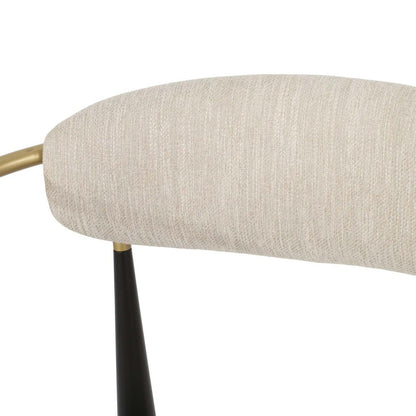 Ensemble de 2 tabourets de comptoir Aubrey avec dossier ouvert, revêtement en tissu, structure en métal - Beige | Ensemble De 2 Tabourets De Comptoir Aubrey Avec Dossier Ouvert, Revêtement En Tissu, Structure En Métal – Beige