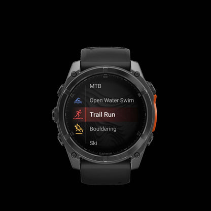 Garmin Fēnix 8 Amoled Smartwatch 51mm - Gps, Boussole, Gyroscope Et Altimètre Barométrique Gris Ardoise | Montre Connectée Garmin Fēnix 8 Amoled 51mm - Gps, Boussole, Gyroscope Et Altimètre Barométrique