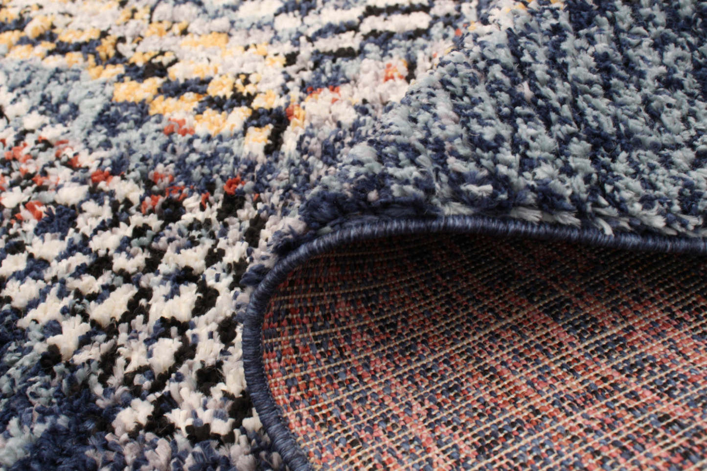 Tapis Makondo Mosaique Bleu - 6'7 x 9'6|Carpette Makondo Mosaique bleu - 6 pi 7 pox 9 pi 6 po| D28G94EC