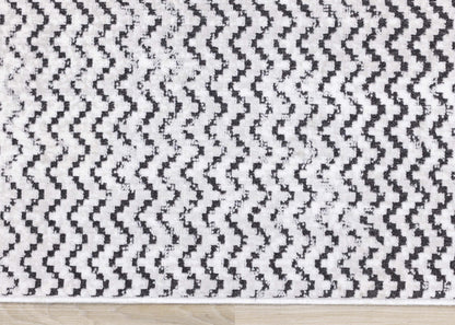 Carpette à motif de chevron lavable à la machine - 7 pi 10 po x 10 pi 6 po