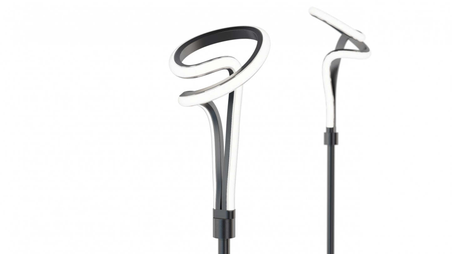 59 Black Loop Design LED Lampadaire |Lampe à pied à conception de boucle à DEL de 59 po noire