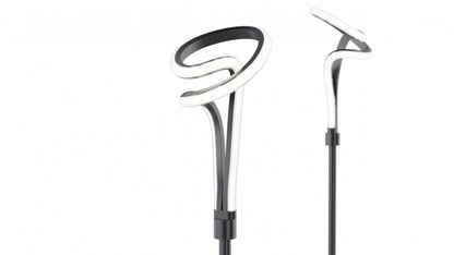 59 Black Loop Design LED Lampadaire |Lampe à pied à conception de boucle à DEL de 59 po noire