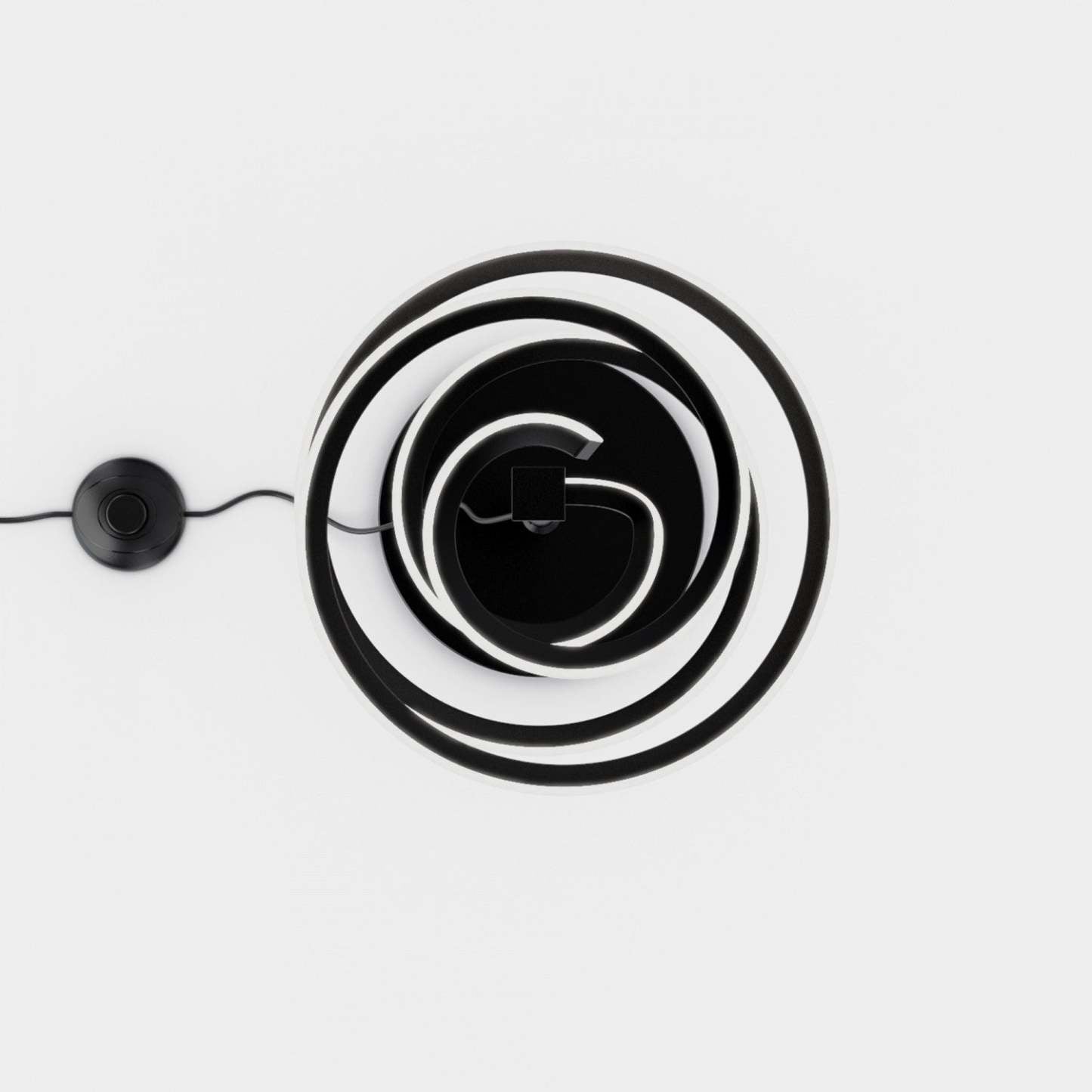 59 Matte Black Spiral LED Lampadaire |Lampe à pied en spirale à DEL de 59 po noir mat