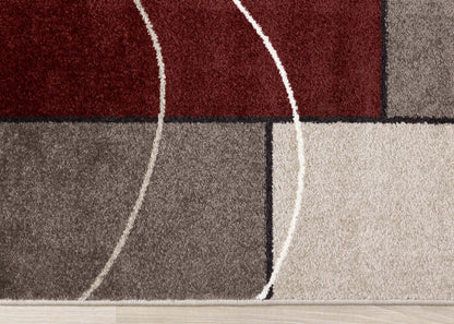 Carpette Charlotte à motif géométrique abstrait - 6 pi 7 po x 9 pi 6 po