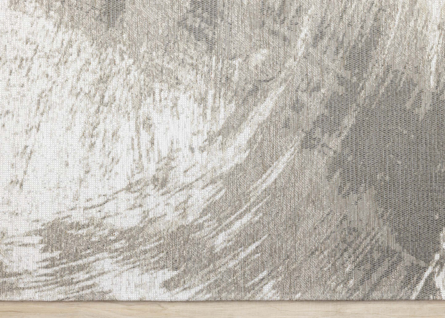 Kylie Soft Cream Taupe Brush Strokes Area Rug - 7'10 x 10'10|Carpette douce Kylie crème et taupe à motif de coups de pinceau - 7 pi 10 po x 10 pi 10 po