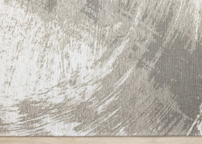 Kylie Soft Cream Taupe Brush Strokes Area Rug - 7'10 x 10'10|Carpette douce Kylie crème et taupe à motif de coups de pinceau - 7 pi 10 po x 10 pi 10 po