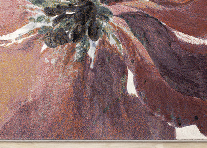 Tapis Amelia Dense Cream Pink Purple Floral Area Rug - 7'10 x 10'10|Carpette dense Amelia crème, rose et violette à motif floral - 7 pi 10 po x 10 pi 10 po