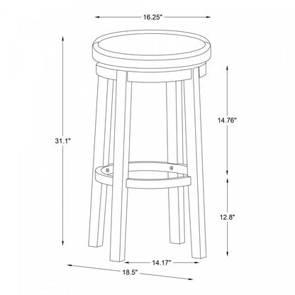 Tabouret de bar Maya en simili cuir - Marron|Tabouret bar Maya en similicuir - brun