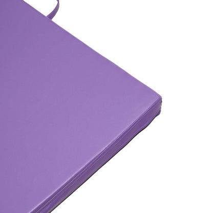 Soozier 4ftx8ftx2inch Tapis De Gymnastique En Cuir Pu Pliant Pour Tumbling Arts De Yoga Exercice 4 Panneau (|Soozier 4ft X 8ft X 2inch Tapis De Gymnastique Tri-plies Avec Poignees De Transport, Violet