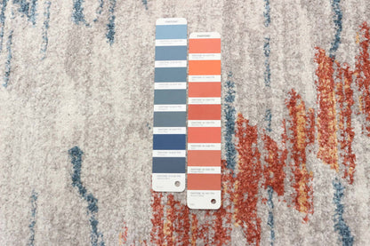 Vera Sun ivoire/bleu Tapis d'aire - 5'2 x 7'5| Tapis Vera Sun ivoirebleue - 5 pi 2 po x 7 pi 5 po|D86FQX4A