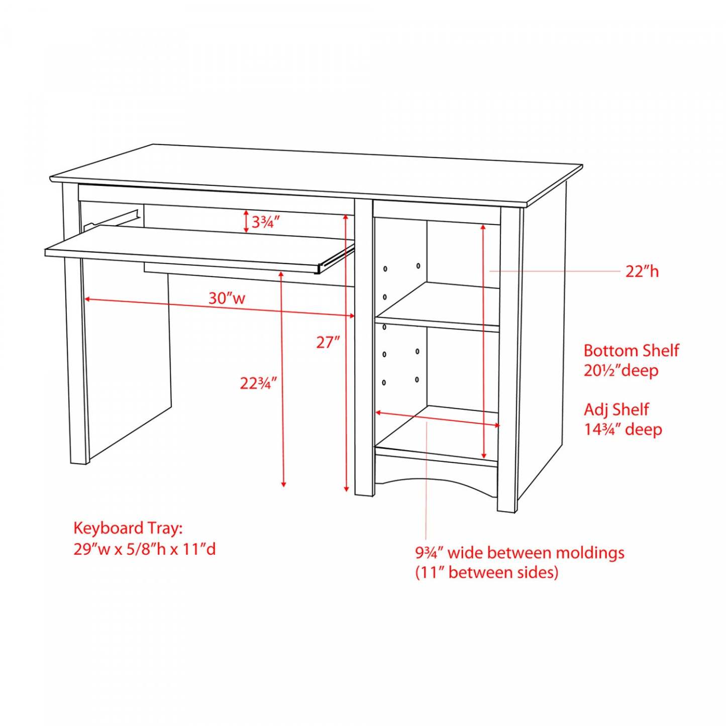 Bureau d'ordinateur - Noir|Bureau d'ordinateur - noir