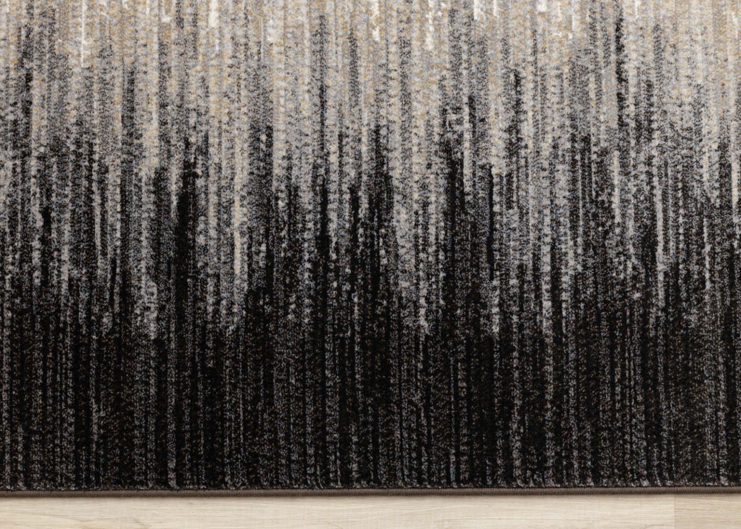 Tapis Amelia Dense Black Beige Border Area Rug - 5'3 x 7'7|Carpette dense Amelia noire et beige à motif de bordure - 5 pi 3 po x 7 pi 7 po