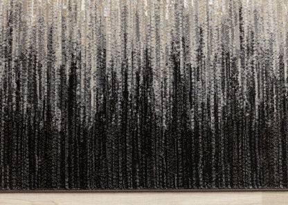 Tapis Amelia Dense Black Beige Border Area Rug - 7'10 x 10'10|Carpette dense Amelia noire et beige à motif de bordure - 7 pi 10 po x 10 pi 10 po