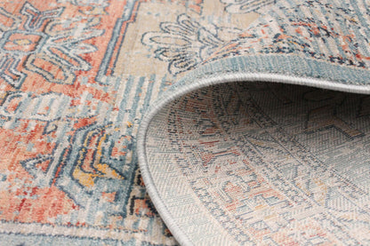 Tapis bleu Baina Heriz - 5'3 x 6'7|Carpette Baina Heriz bleu - 5 pi 3 pox 6 pi 7 po| D28S6APH