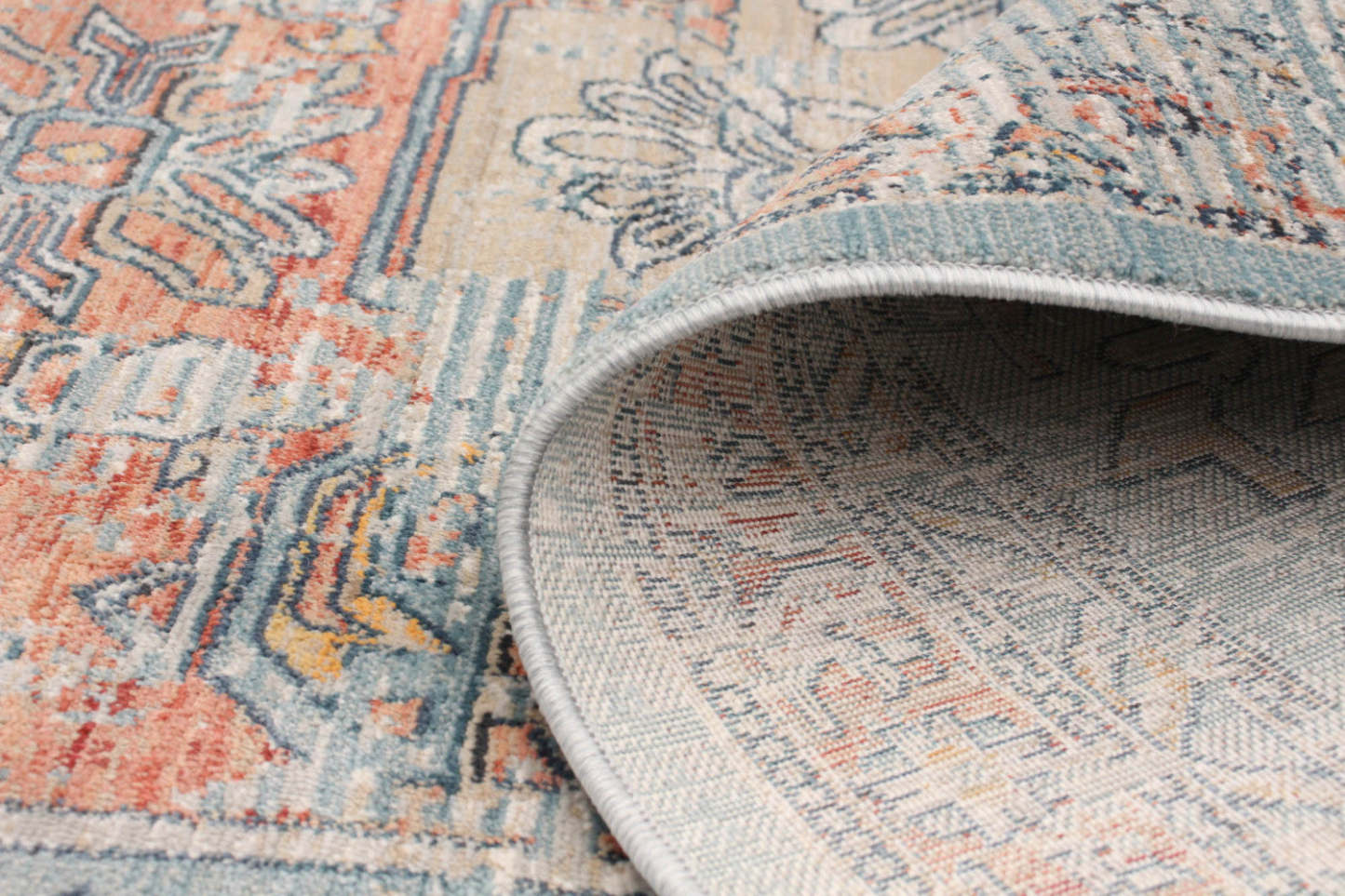 Tapis Baina Heriz Bleu - 6'7 x 9'10|Carpette Baina Heriz bleu - 6 pi 7 pox 9 pi 10 po| D296M342