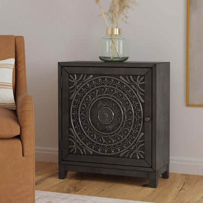 Armoire d'appoint Grace - Gris|Armoire décorative Grace - grise