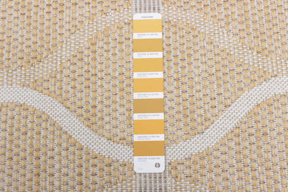 Tapis Neisha Abstract doré 6'7 x 9'6 | D86FHKZD