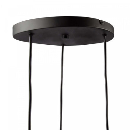 Luminaire suspendu noir conique à 3 lumières | Luminaire suspendu Conic noir à 3 ampoules | D06H45IQ