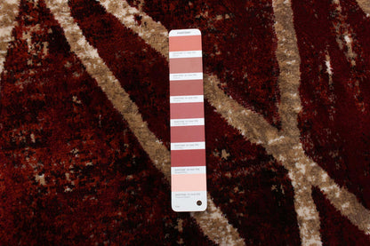 Carpette Cherokee rouge - 5 pi 3 po x 7 pi 3 po