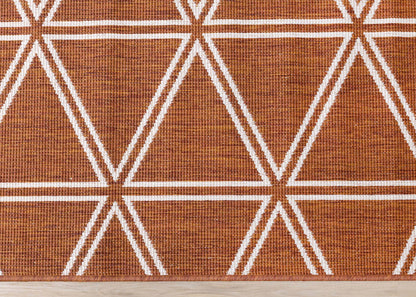 Tapis d'extérieur à motif diamant géométrique Brooke - 7'10 x 11'2|Carpette Brooke à motif de diamants géométriques pour l'extérieur - 7 pi 10 po x 11 pi 2 po