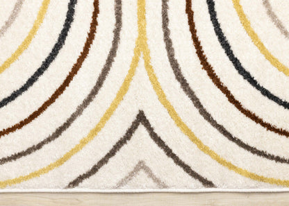 Tapis Marley multicolore double arc-en-ciel - 5'3 x 7'7|Tapis Marley multicolore à 2 arcs-en-ciel - 5 pi 3 po x 7 pi 7 po