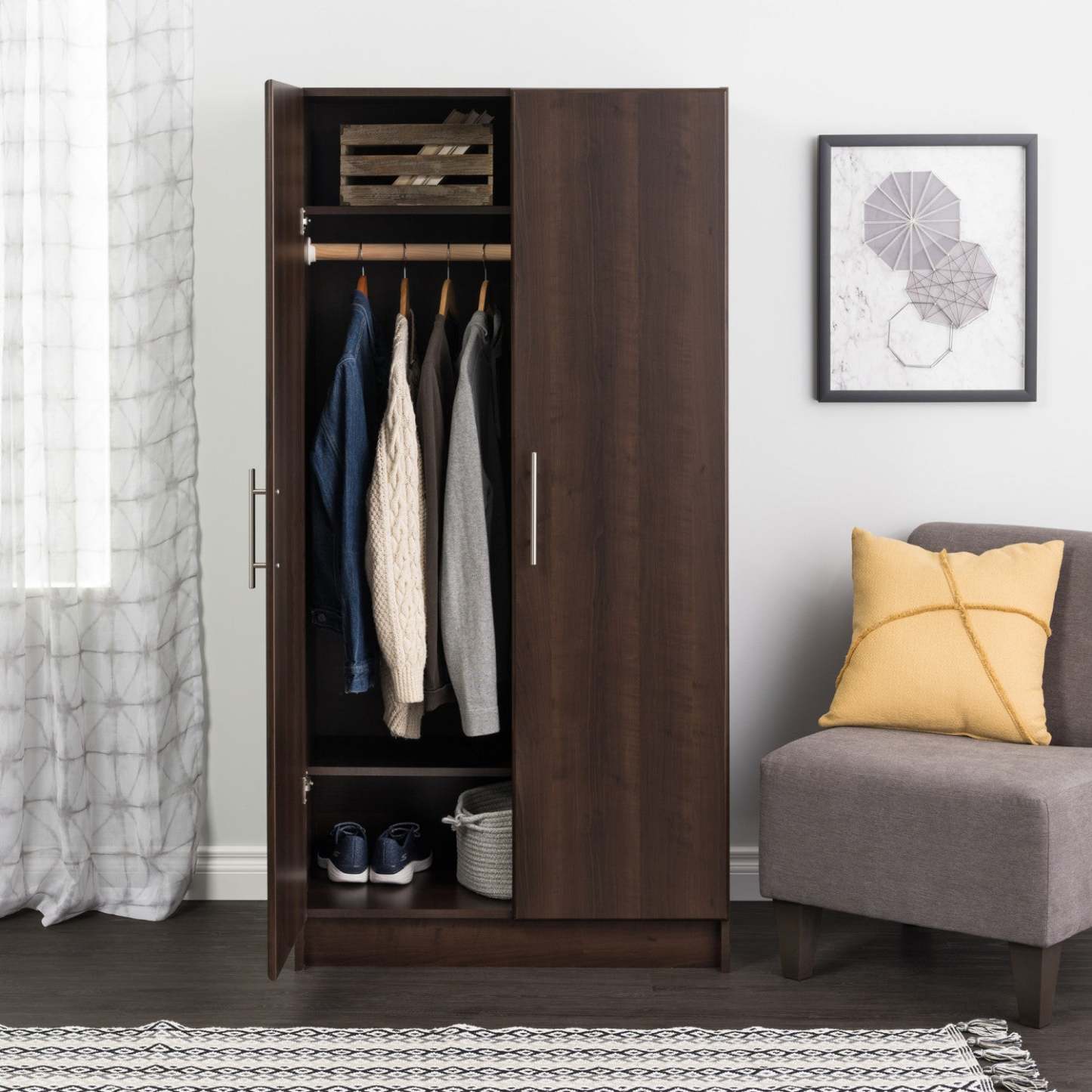 Armoire-penderie Elite 32 - Espresso|Armoire-penderie Elite de 32 po - expresso