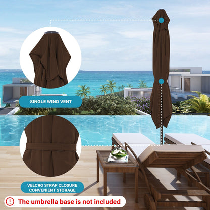 Parasol rectangulaire de terrasse 2,4 x 3 m avec manivelle et inclinaison, résistant aux UV