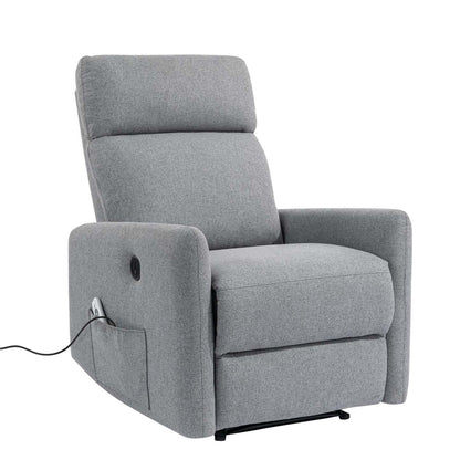 DHP Kai Linen Power Recliner Accent Chair with Massage and Heat - Dark Grey|Fauteuil d'appoint à inclinaison électrique Kai de DHP en lin avec massage et chaleur - gris foncé