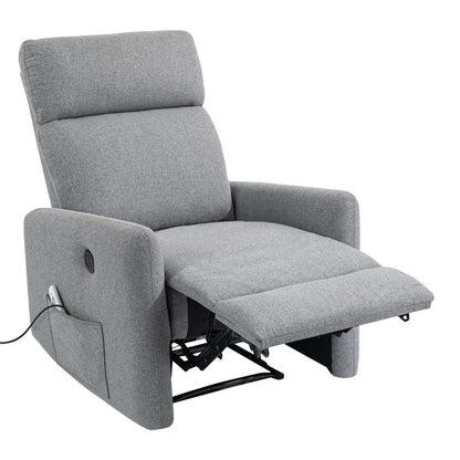 DHP Kai Linen Power Recliner Accent Chair with Massage and Heat - Dark Grey|Fauteuil d'appoint à inclinaison électrique Kai de DHP en lin avec massage et chaleur - gris foncé