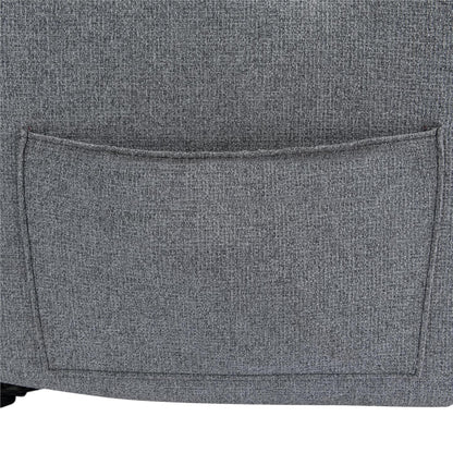 DHP Kai Linen Power Recliner Accent Chair with Massage and Heat - Dark Grey|Fauteuil d'appoint à inclinaison électrique Kai de DHP en lin avec massage et chaleur - gris foncé