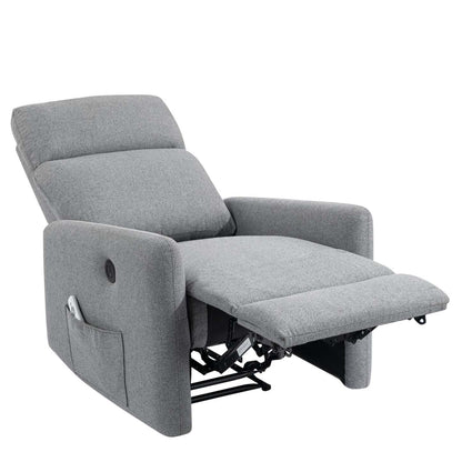 DHP Kai Linen Power Recliner Accent Chair with Massage and Heat - Dark Grey|Fauteuil d'appoint à inclinaison électrique Kai de DHP en lin avec massage et chaleur - gris foncé