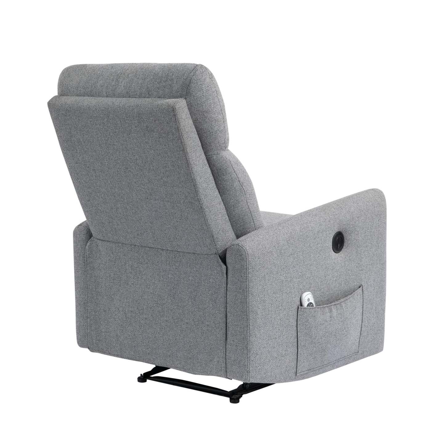 DHP Kai Linen Power Recliner Accent Chair with Massage and Heat - Dark Grey|Fauteuil d'appoint à inclinaison électrique Kai de DHP en lin avec massage et chaleur - gris foncé