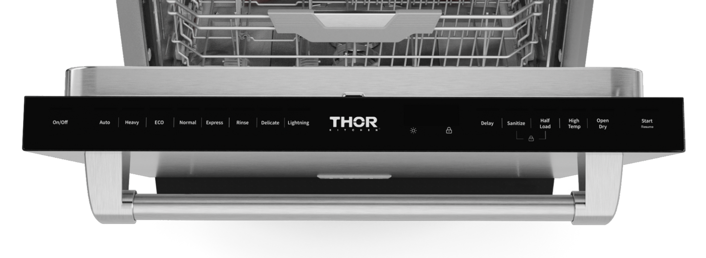 Lave-vaisselle collection Gordon Ramsay de Thor Kitchen de 24 po avec commandes sur le dessus - DW24X8BA99