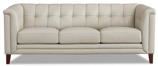 Hydeline Bodie Leather Sofa - Vanilla|Sofa Bodie de Hydeline en cuir - vanille