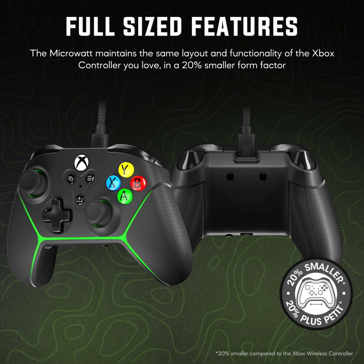 Surge Livewire Xbox Series X/S Microwatt Jr Black Controller|Manette Microwatt Junior Livewire de Surge noire pour consoles Xbox de séries X et S