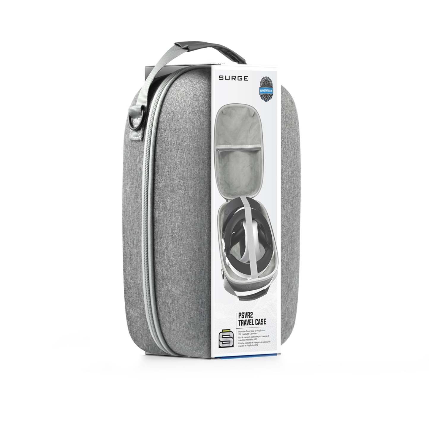 Surge PS5 PS VR2 Grey Headphone Case|Étui Surge gris pour casque de réalité virtuelle PS5 VR2