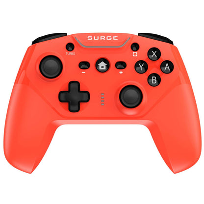 Surge Nintendo Switch Wireless Pro Neon Red Controller|Manette sans fil Pro de Surge rouge fluo pour console Nintendo Switch