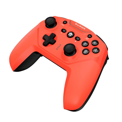 Surge Nintendo Switch Wireless Pro Neon Red Controller|Manette sans fil Pro de Surge rouge fluo pour console Nintendo Switch