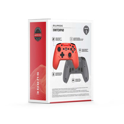 Surge Nintendo Switch Wireless Pro Neon Red Controller|Manette sans fil Pro de Surge rouge fluo pour console Nintendo Switch