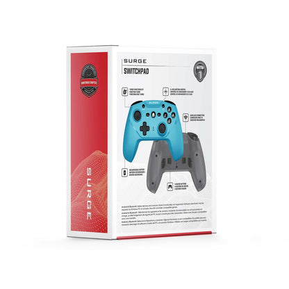Surge Nintendo Switch Wireless Pro Neon Blue Controller|Manette sans fil Pro de Surge bleu fluo pour console Nintendo Switch