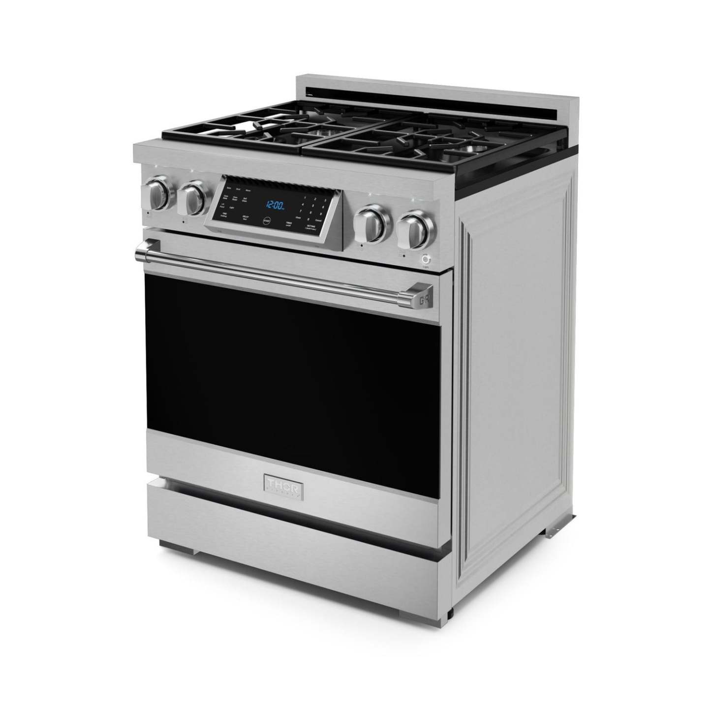 Collection Gordon Ramsay par Thor Kitchen Cuisinière à gaz professionnelle indépendante de 30 po avec panneau inclinable à commande tactile - RSG30|Cuisinière à gaz amovible de style professionnel collection Gordon Ramsay de Thor Kitchen de 30 po - RSG30